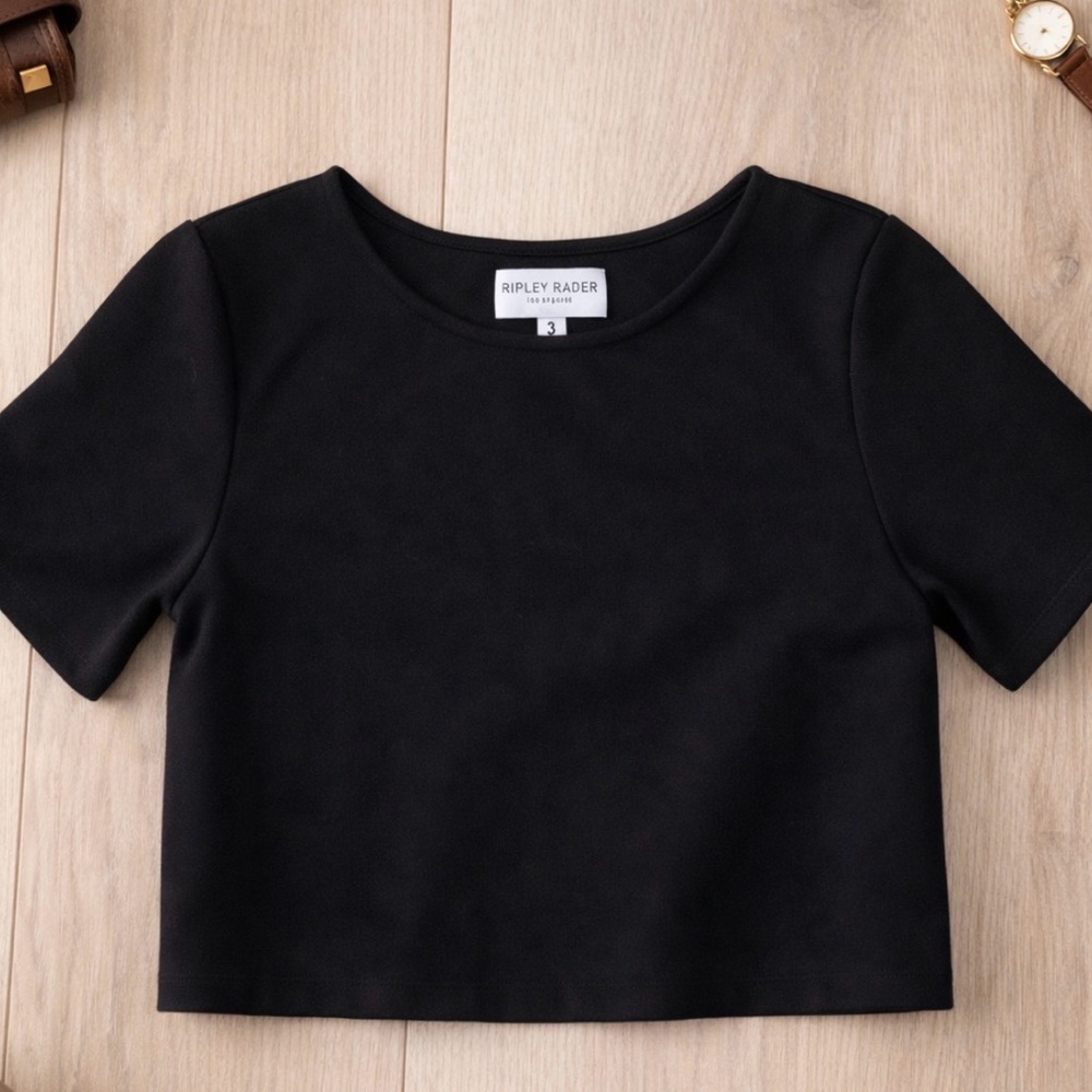 REVOLT - Ripley Radar - Black Cropped Crewneck Top Size 3